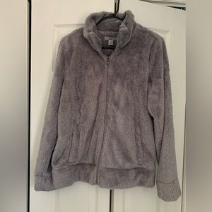 Super soft grey fleece zip up